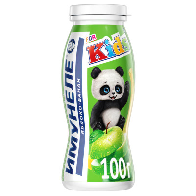 Напиток кисломолочный Имунеле for Kids Яблоко-Банан 1.5%, 100мл