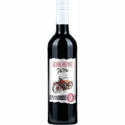 Вино Via Mia Cabernet Sauvignon красное полусладкое безалкогольное 750мл