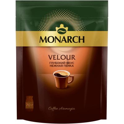 Кофе Monarch Velour натуральный растворимый, 70г