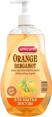 Средство для мытья посуды Unicum Orange Bergamot, 550мл