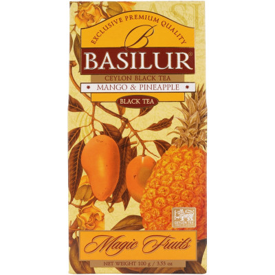 Чай Basilur Коллекция Волшебные фрукты манго и ананас чёрный, 100г