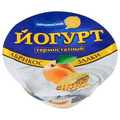 Йогурт Першинский термостатный абрикос-злаки 6%, 125г