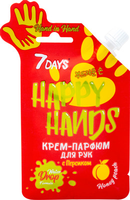 Крем-парфюм 7 Days Happy hands с персиком, 252мл
