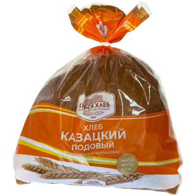 Хлеб Курскхлеб Казацкий подовый нарезанный, 500г