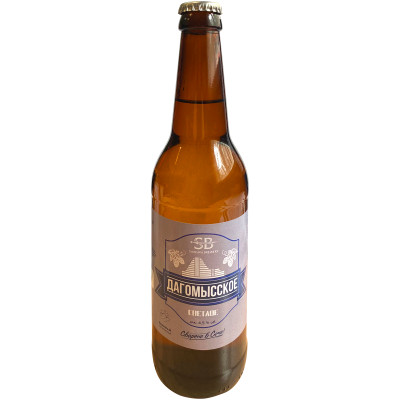 Пиво Дагомысское Светлое пастеризованное фильтрованное 4,5%, 450мл