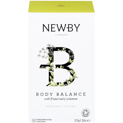 Напиток чайный Newby Body balance organic пакетированный, 25x37.5г