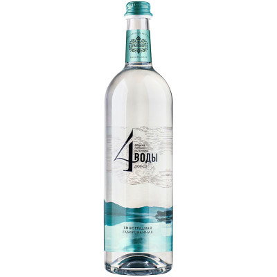 Напиток 4 воды виноградная безалкогольный среднегазированный стеклянная бутылка, 750мл