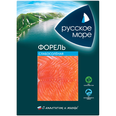 Форель Русское Море филе-ломтики слабосолёная, 120г