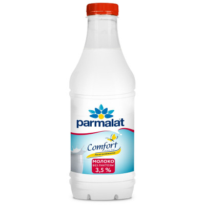 Молоко Parmalat Comfort безлактозное пастеризованное 3.5%, 900мл