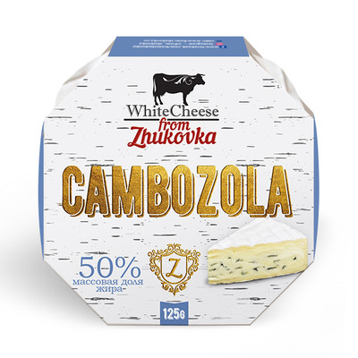 Сыр White Cheese From Zhukovka Cambozola с голубой плесенью 50%, 125г