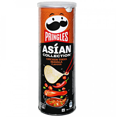 Ломтики рисовые Pringles Asian collection со вкусом курицы с индийскими специями, 160г