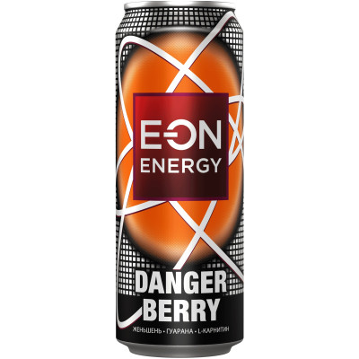 Напиток энергетический E-ON Danger Berry 2.0 безалкогольный тонизирующий газированный, 450мл