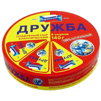 Сыр плавленый Переяславль Дружба Классический пастеризованный 40%, 140г