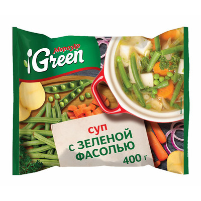 Смесь овощная Морозко Green Суп с зеленой фасолью замороженная, 400г