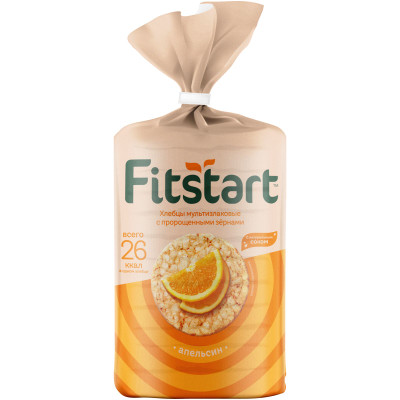 Хлебцы Fitstart Апельсин мультизлаковые с пророщенными зёрнами и соком, 100г