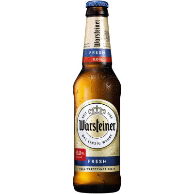 Пиво безалкогольное Warsteiner Fresh светлое фильтрованное пастеризованное, 330мл