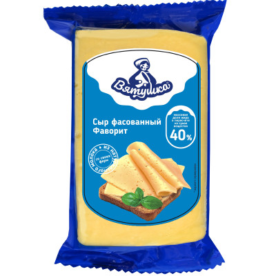 Сыр полутвёрдый Вятушка Фаворит 40%, 210г