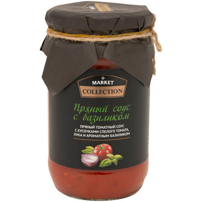 Соус томатный пряный с базиликом Market Collection, 370мл