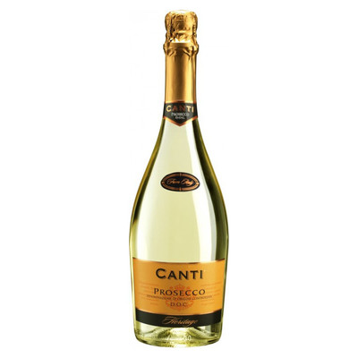Вино игристое Canti Просекко белое сухое 11%, 750мл + 2 бокала