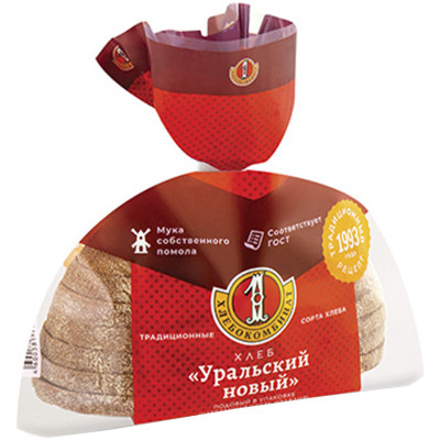 Хлеб Первый ХК Уральский новый ржано-пшеничный подовый нарезка, 300г