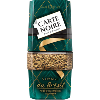 Кофе Carte Noire Voyage au bresil сублимированный натуральный растворимый, 90г