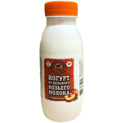 Йогурт из цельного козьего молока с персиком 3-4.5%, 200мл