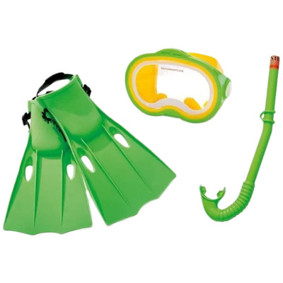 Комплект для плавания Intex маска-трубка-ласты для детей от 3-8 лет