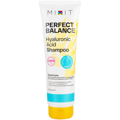Шампунь Mixit Perfect Balance Hyaluronic Acid для волос и поддержания баланса кожи головы, 275мл