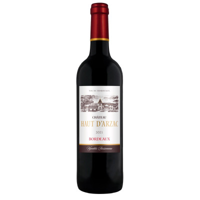 Вино Chateau Haut D’Arzac Bordeaux красное сухое 12.5%, 750мл