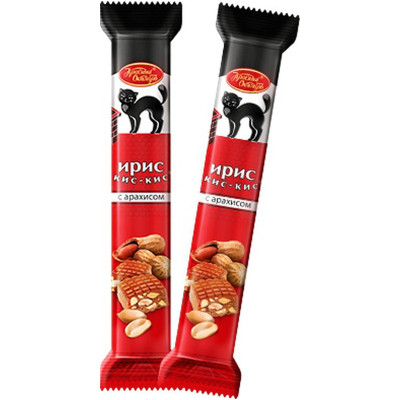 Ирис Красный Октябрь Кис-Кис с молочным вкусом и арахисом