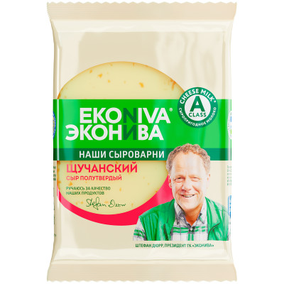 Сыр полутвёрдый Еkoniva Щучанский 50%, 200г