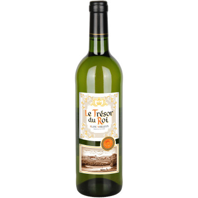 Вино Le Tresor du Roi белое полусладкое 9-15%, 750мл