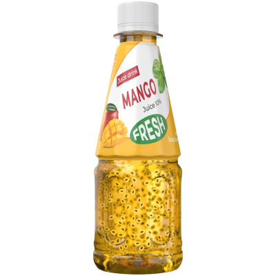 Напиток сокосодержащий Fresh Манго с семенами базилика безалкогольный негазированный, 300мл