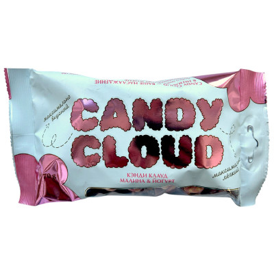 Драже Candy Cloud Попкорн карамельный в глазури йогурт-малина, 70г