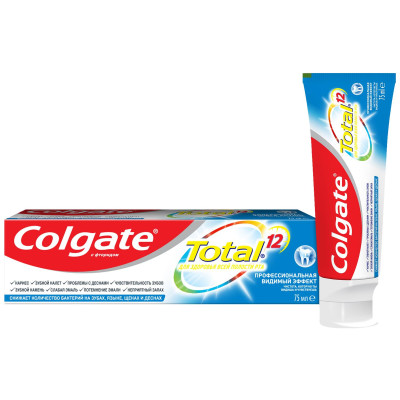Зубная паста Colgate Total 12 Pro-Видимый эффект, 75мл