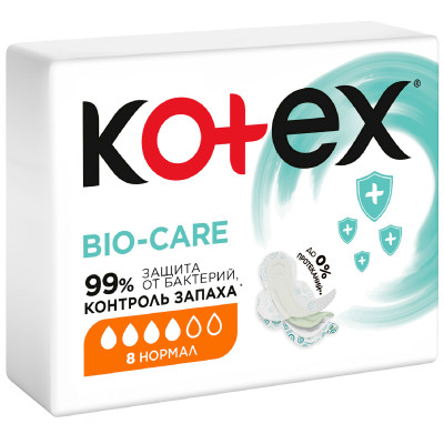 Прокладки Kotex Bio-Care Нормал, 8шт