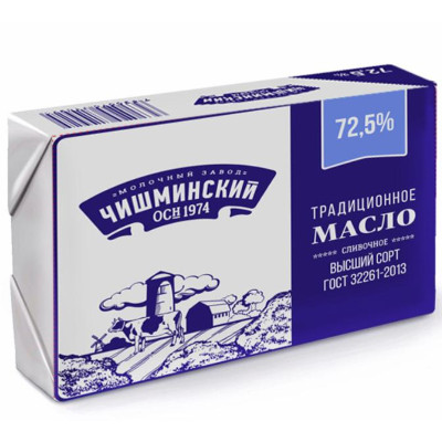 Масло сливочное Чишминский МЗ Крестьянское 72.5%, 170г