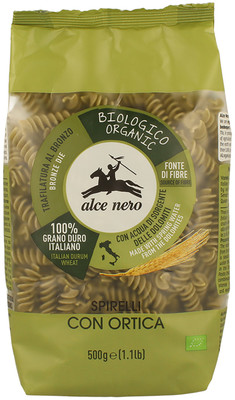 Макароны Alce Nero Spirelli Con Ortica Biologici-Organic из твёрдых сортов пшеницы, 500г