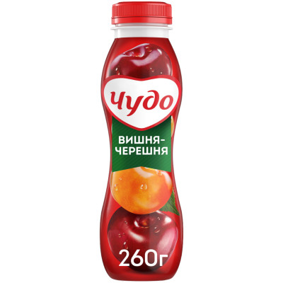 Йогурт фруктовый Чудо вишня-черешня 1.9%, 260мл