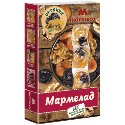 Мармелад Marmeco Органик чернослив-курага-грецкий орех, 180г