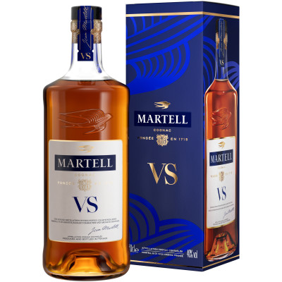 Коньяк Martell VS 40% в подарочной упаковке, 700мл