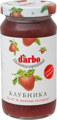 Конфитюр Darbo клубничный с пониженной калорийностью, 220г