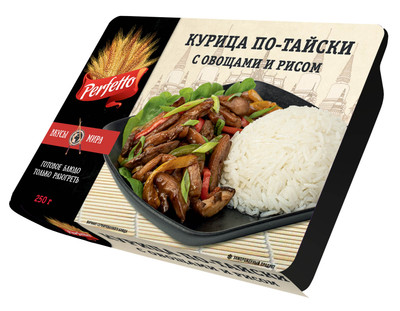 Курица Perfetto По-тайски с овощами и рисом, 250г