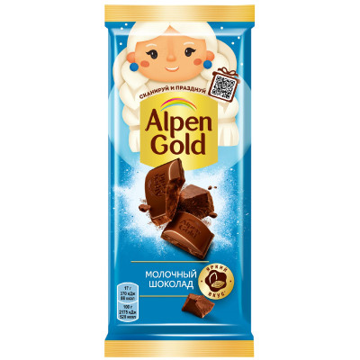 Шоколад Alpen Gold молочный, 80г