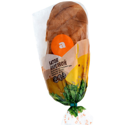 Батон Арзамасский Хлеб Нарезной нарезка, 400г