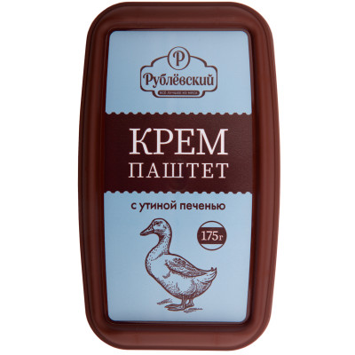 Крем-паштет Рублевский с утиной печенью запечённый категории B, 175г