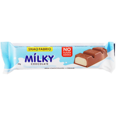 Шоколад SNAQ FABRIQ молочный со сливочной начинкой, 34г