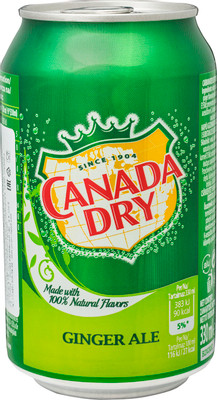 Напиток безалкогольный Canada Dry Имбирный эль, 330мл