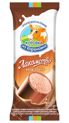Пломбир Коровка из Кореновки Лакомство в шоколадно-сливочной глазури 15%, 90г