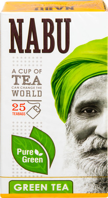 Чай Nabu Ароматный и насыщенный зелёный в пакетиках, 25х2г